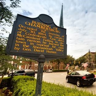 Picture of Burning of Chambersburg plaque